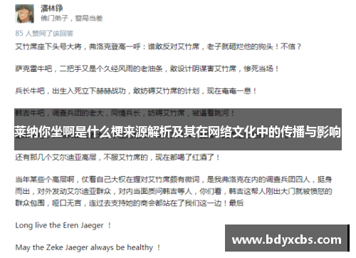 莱纳你坐啊是什么梗来源解析及其在网络文化中的传播与影响